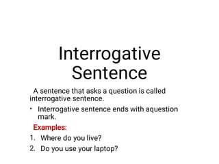 Kind of sentence lesson 3 | PDF