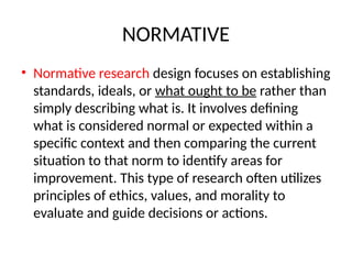 Normative Research Methods Kinds-of-Quantitative-Research.pptx hakj | PPTX