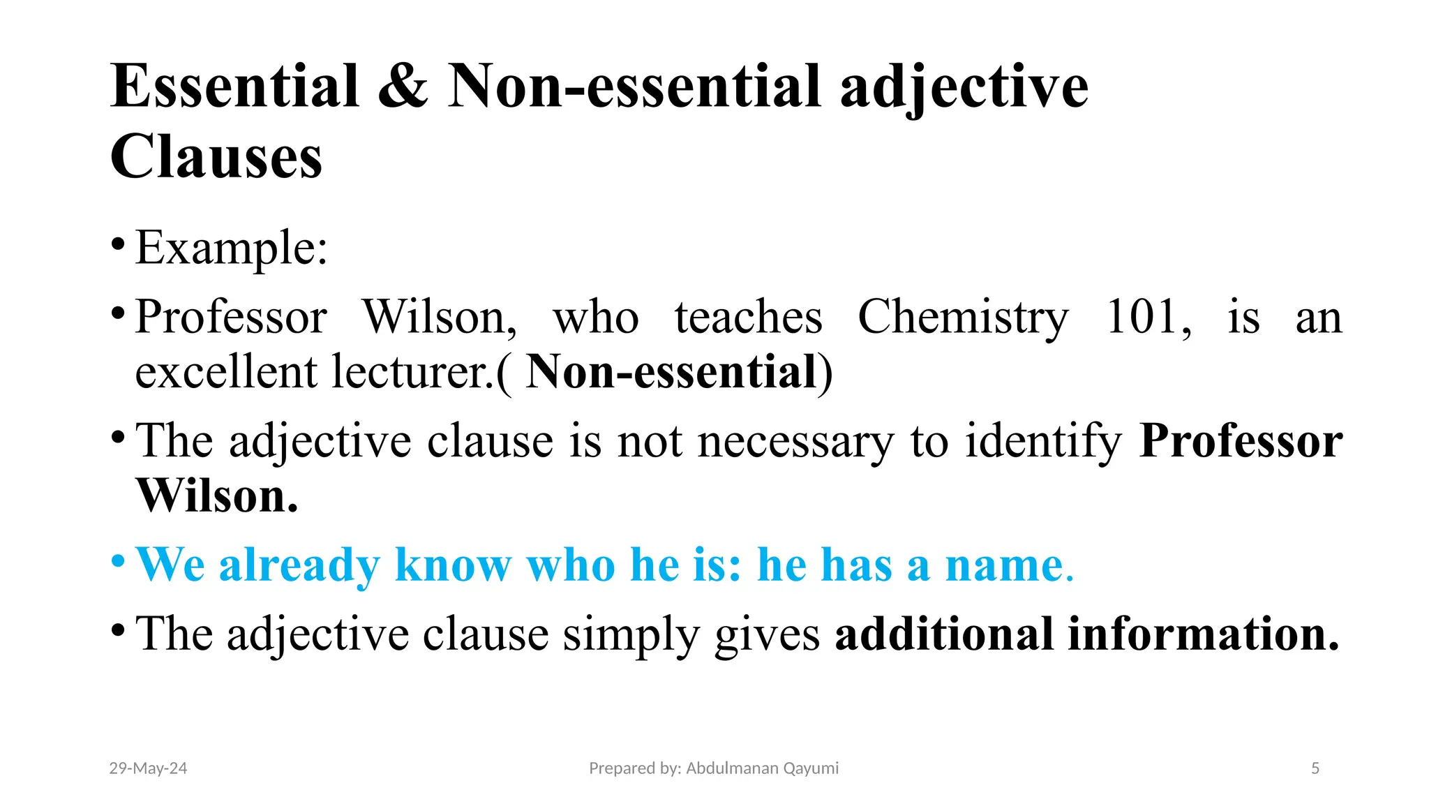 Kinds of adjective clause (English) .pptx