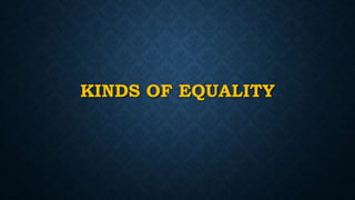 KINDS OF EQUALITY
 