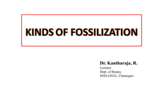 Dr. Kantharaja, R.
Lecturer
Dept. of Botany.
SSSS GFGC, Channagiri.
 