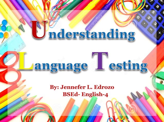 Kinds of Language Tests | PPTX