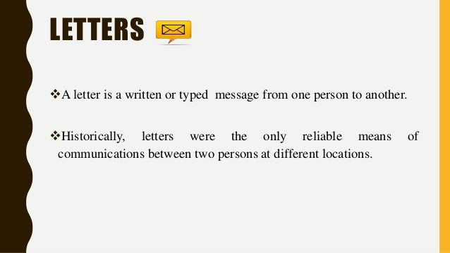 letter correspondence