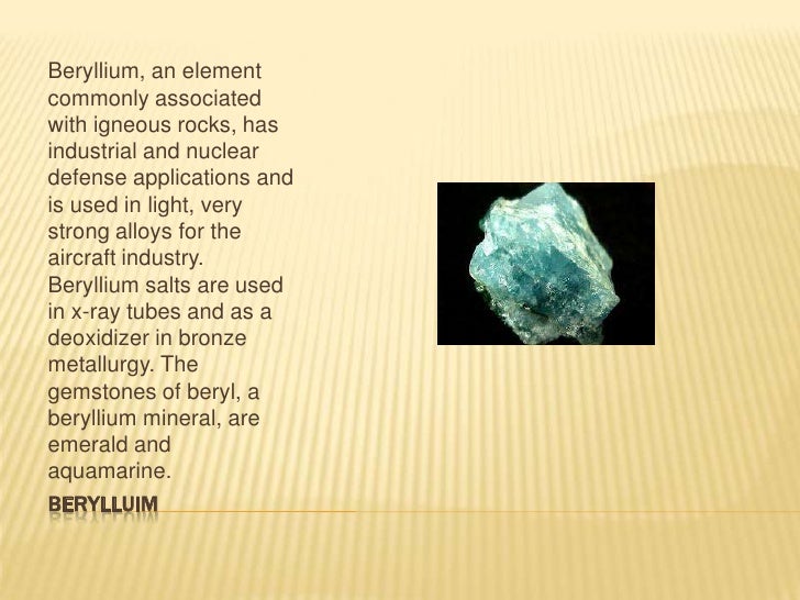 types of minerals