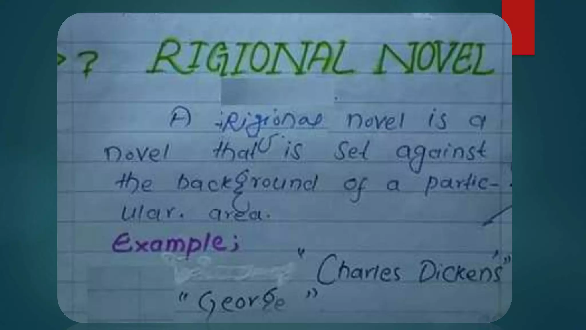 Kinds of novel