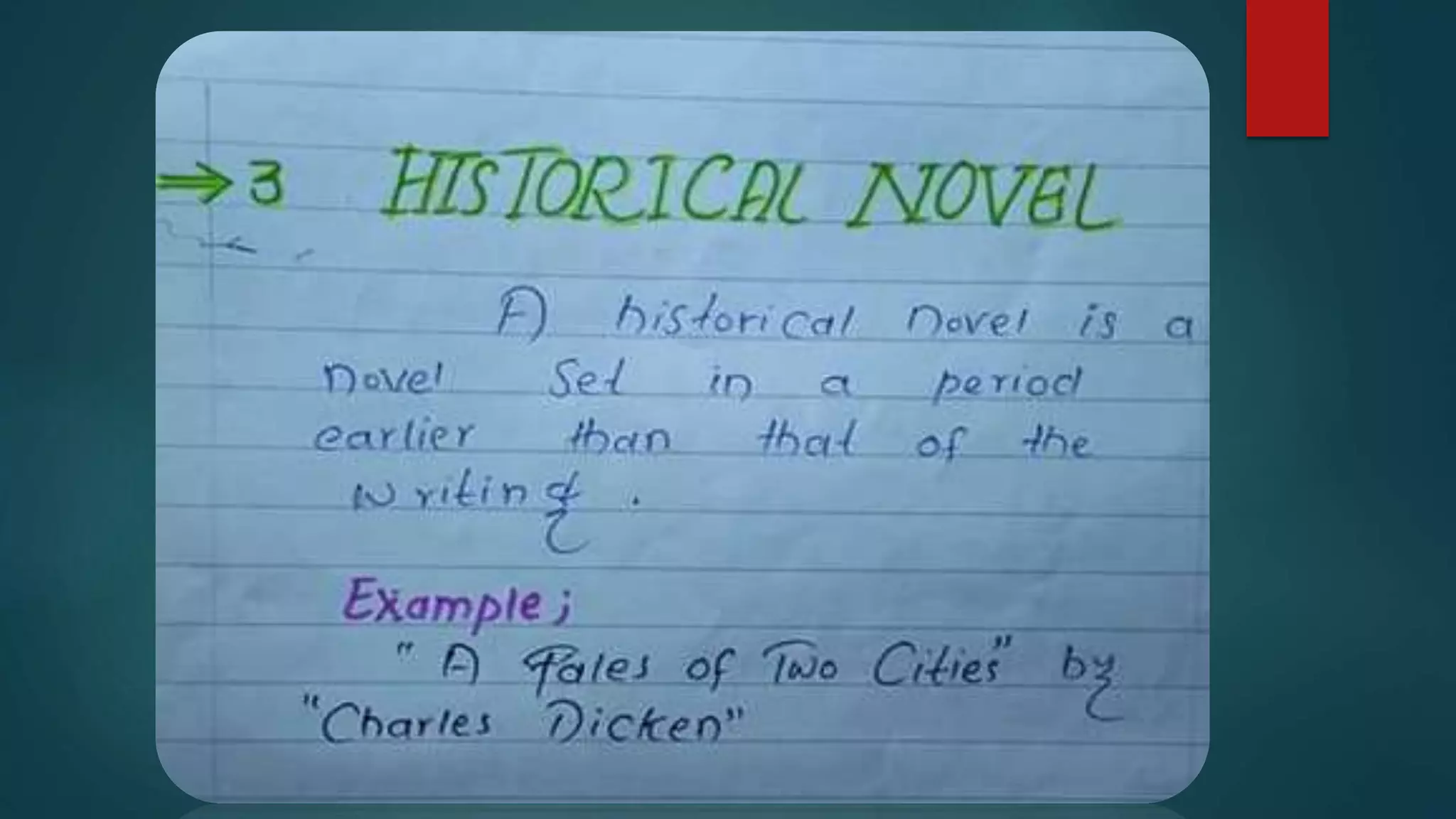 Kinds of novel