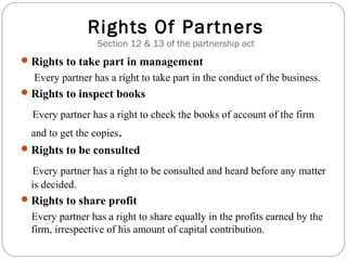 1. Limited
2. Unlimited
Liabilities Of Partners
 