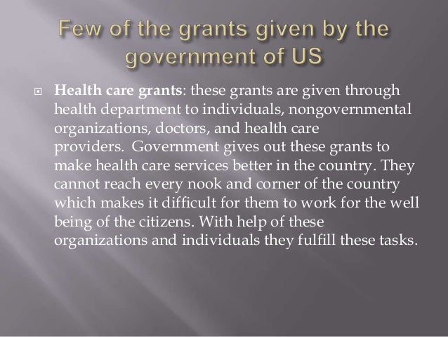 How do you apply for a personal grant from the government?