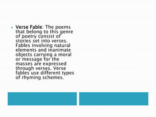 Kinds of poetry with examples