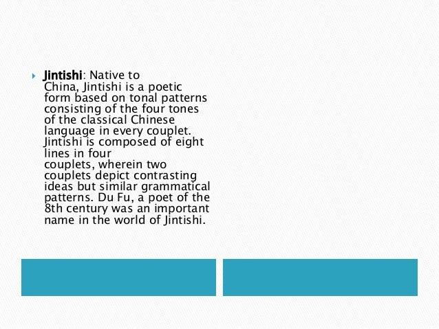 kinds of poetry with examples chinese poetry form