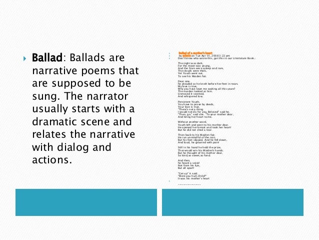 exle of ballad kinds of poetry with exles exle of ballad kinds of poetry with exles