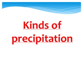 Kinds of
precipitation
 