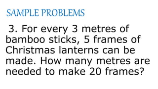 Solution:
Given: 3 metres to 5 frames
Solution:
metres:frames = metres: frames
3 : 5 = N : 20
N =(20 X 3) ÷ 5
N = 60 ÷ 5
N...