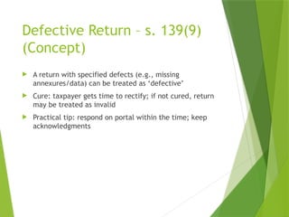 Return Defective Kinds_of_Returns_Income_Tax_Act_1961.pptx