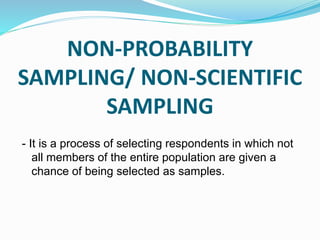 Non Systematic Sampling Example Kinds of sampling | PPTX