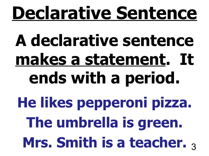 declarative sentence