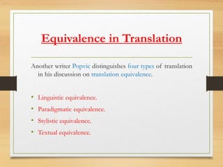 Kinds of translation | PPTX