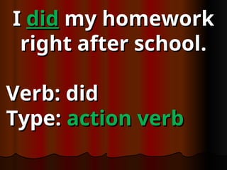 Kinds of verbs in English (Grammar) .ppt