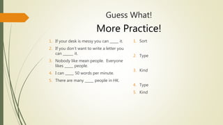 Kinds Sorts Types | PPTX
