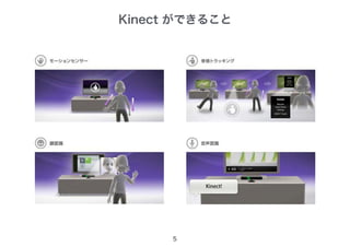 Kinect ができること
5
 