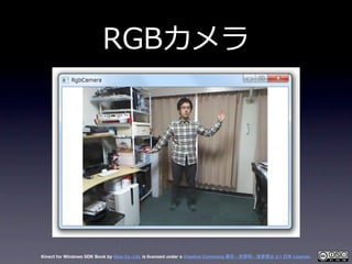 RGBカメラ




Kinect for Windows SDK Book by Geis Co. Ltd. is licensed under a Creative Commons 表示 - 非営利 - 改変禁止 2.1 日本 Licens...