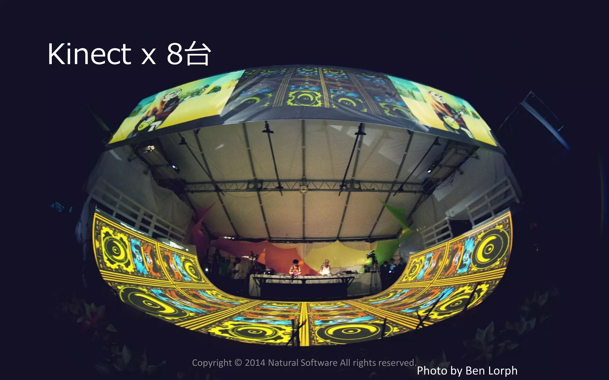 Photo by Ben Lorph 
Kinectx 8台 
Copyright © 2014 Natural Software All rights reserved. 
 