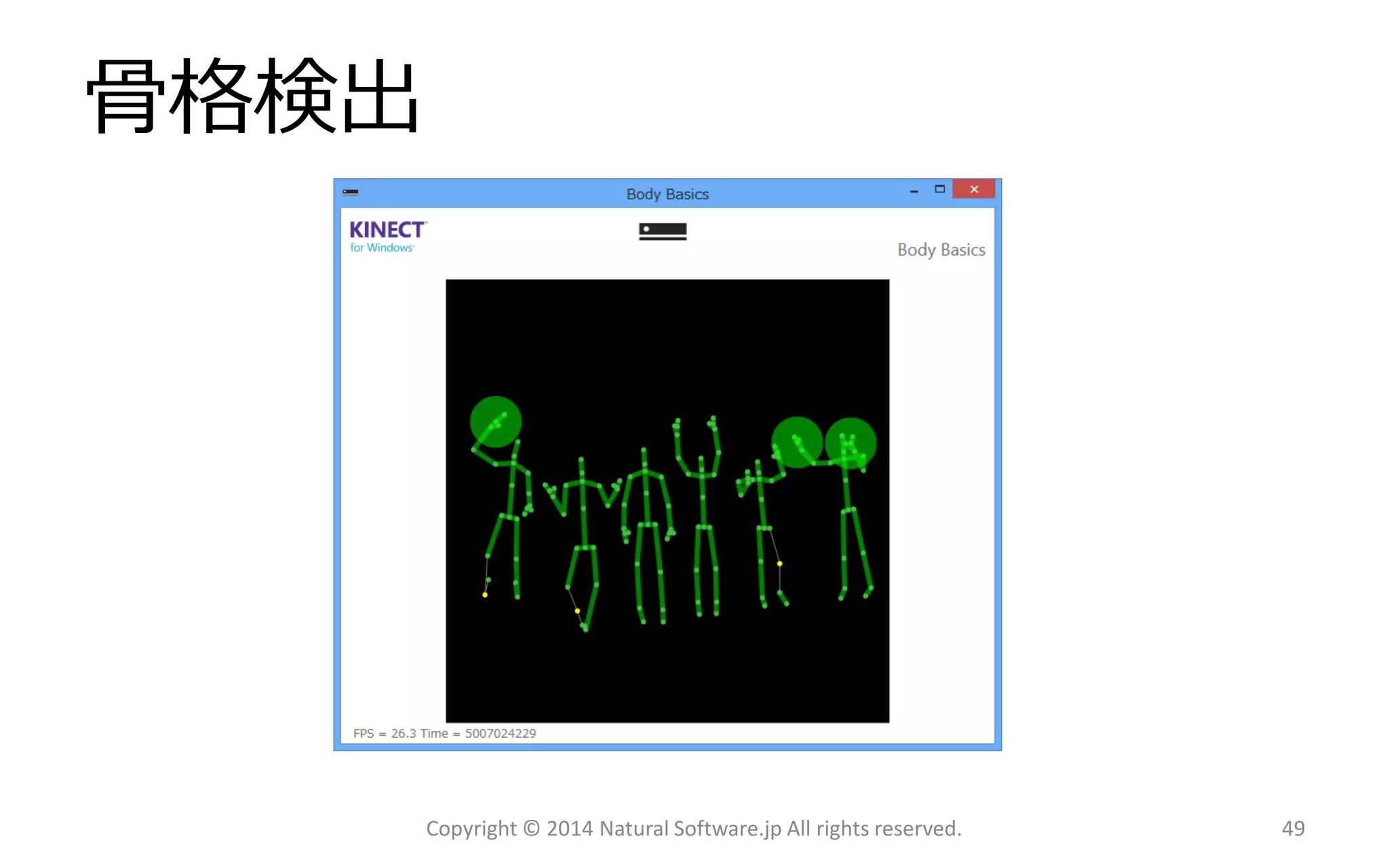 骨格検出 
Copyright © 2014 Natural Software.jp All rights reserved. 49 
 