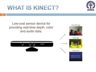 22

Low-cost sensor device for
providing real-time depth, color
and audio data.

 
