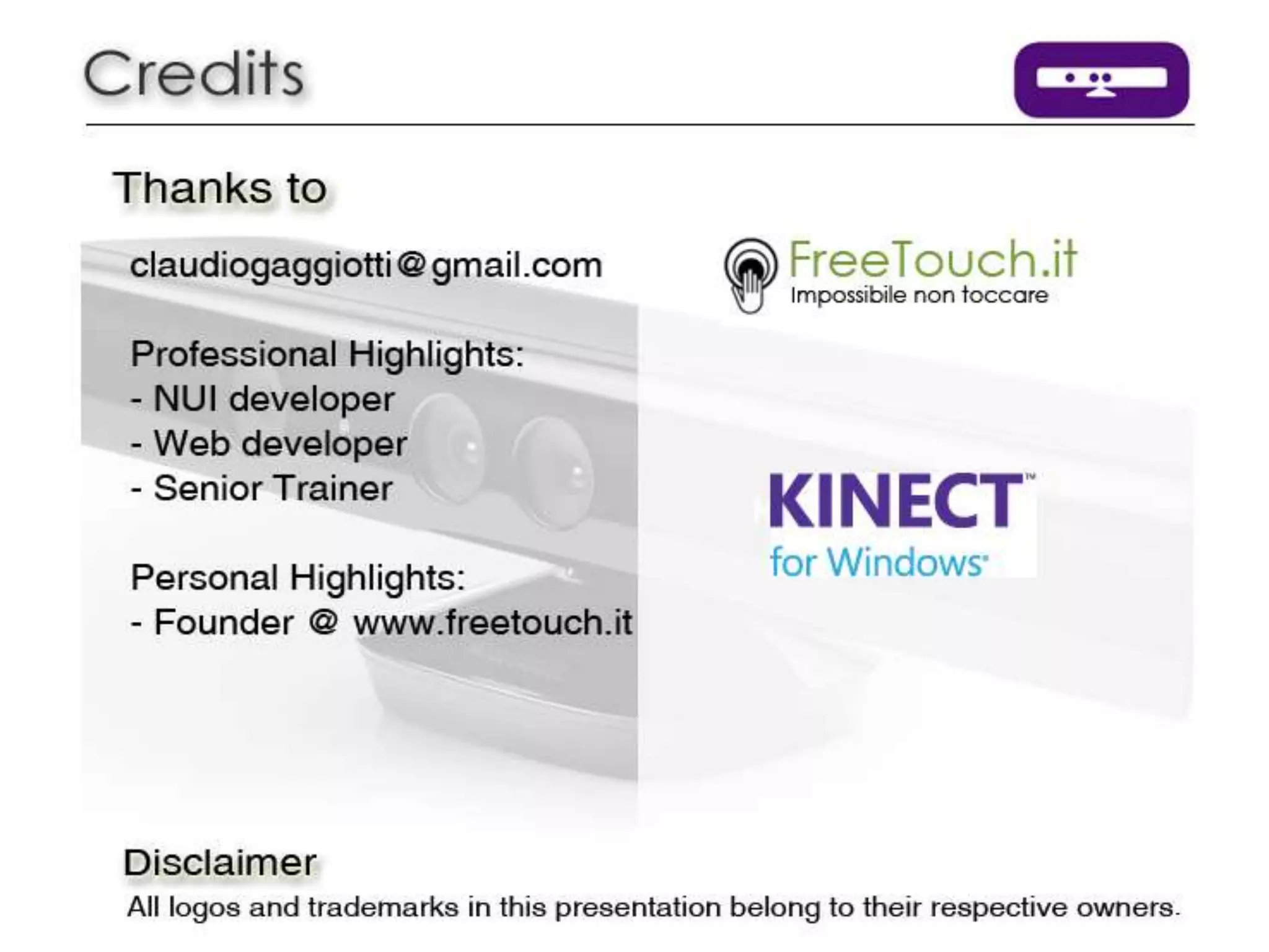 Kinect for Windows sdk - Overview
