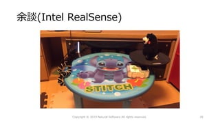 余談(Intel RealSense)
Copyright © 2015 Natural Software All rights reserved. 26
 