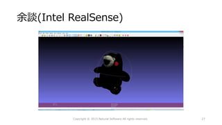 余談(Intel RealSense)
Copyright © 2015 Natural Software All rights reserved. 27
 