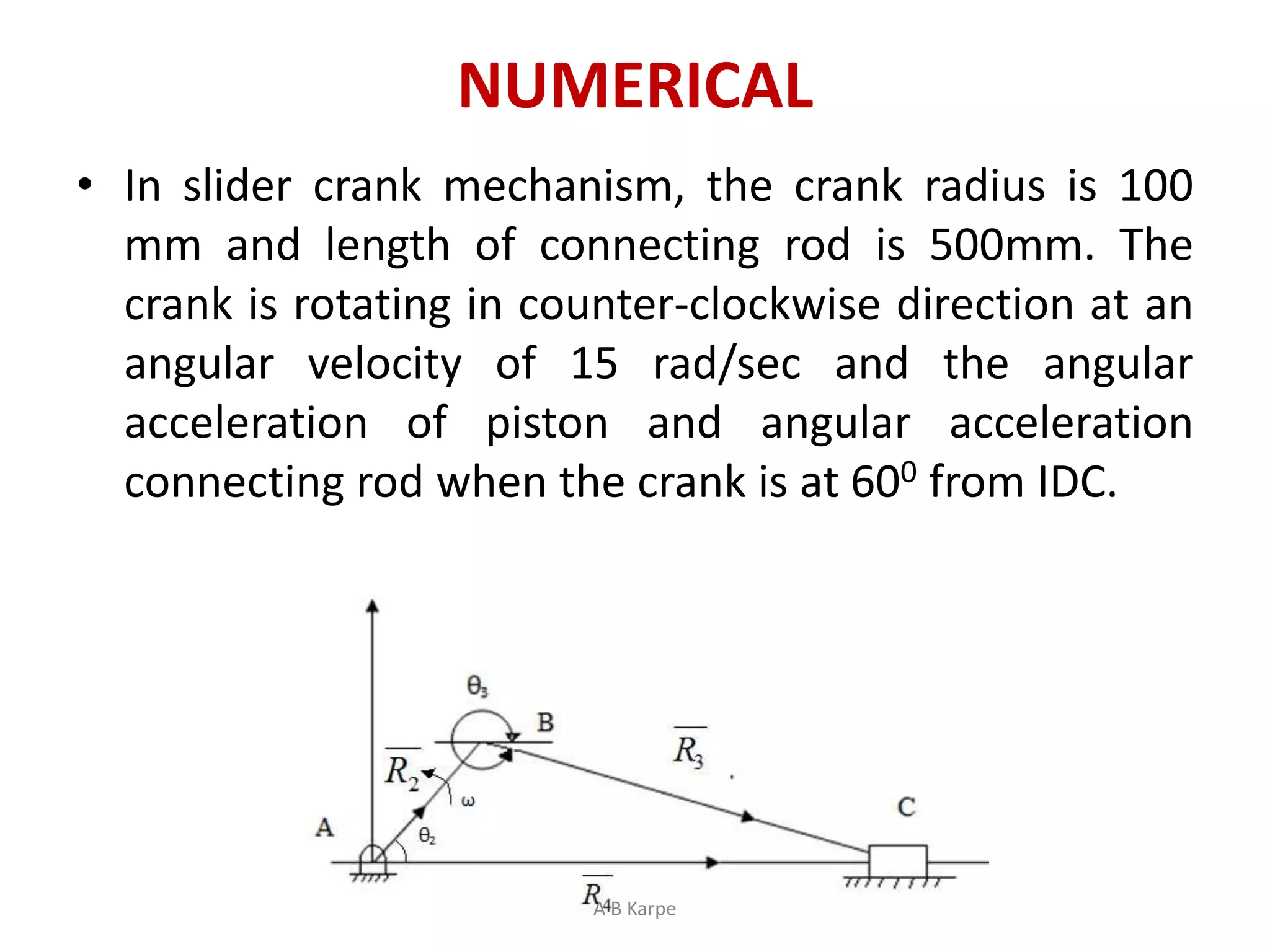 Kinematic analysis of mechanisms analytical methods | PPTX