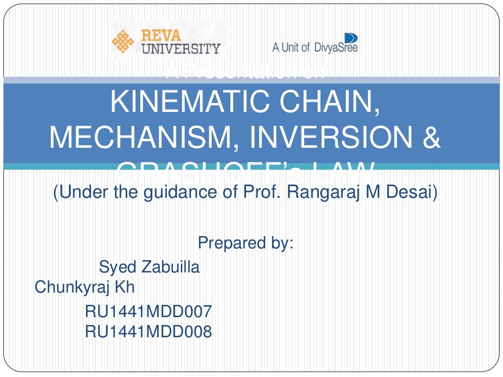 Kinematic chain mechanism inversion_grashoff