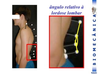 B
I
O
M
E
C
Â
N
I
C
A
Rodacki
ângulo relativo à
lordose lombar
 