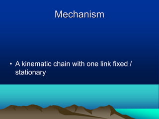 kinematics of machines presentation slides | PPT