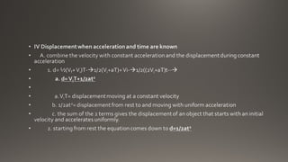 Kinematic Quantities and Position Along a Straight Line | PPT