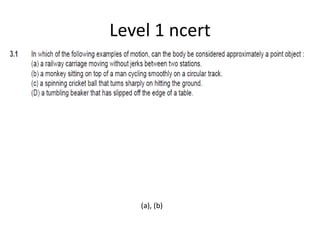 Level 1 ncert
(a), (b)
 