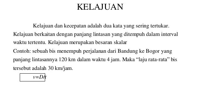 Materi Kuliah Fisika Bab Kinematika