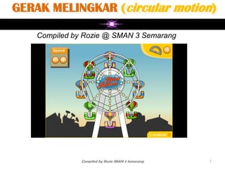 Compiled by Rozie @ SMAN 3 Semarang
GERAK MELINGKAR (circular motion)
1Compiled by Rozie SMAN 3 Semarang
 