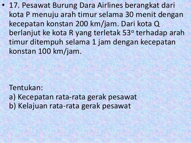 Kinematika Gerak Lurus