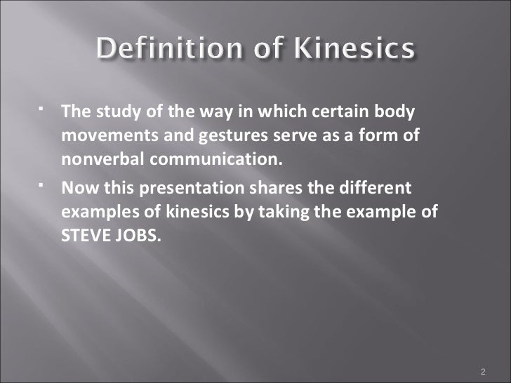 examples of kinesics kinesics definition