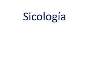 Sicología