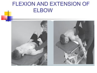 FLEXION AND EXTENSION OF
ELBOW
 