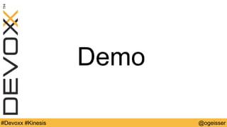 Demo
@ogeisser#Devoxx #Kinesis
 