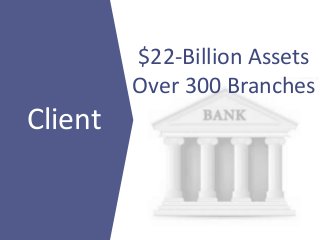 Client
$22-Billion Assets
Over 300 Branches
 