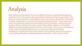 Kinesthetic Teaching and Learning | PPTX