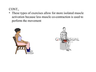 Open Kinetic Chain Examples KINETIC CHAIN EXERCISE WITH OPEN KINETIC CHAIN AND CLOSED KINETIC CHAIN ...