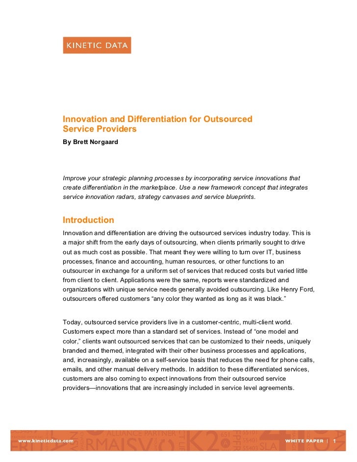 Service innovation essay