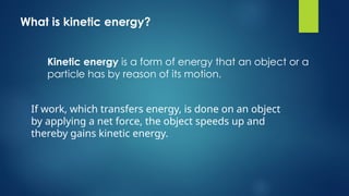 kinetic molecular model. kinetic energy is an energy in motion. | PPTX