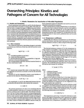 Microbial Inactivation Kinetics Kinetics-of-Microbial-Inactivation-for-Alternative-Food-Processing ...